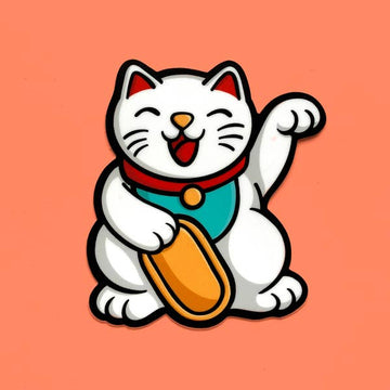 Lucky Cat Vinyl Sticker