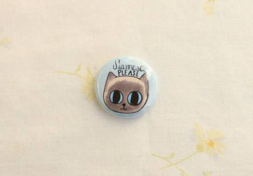 Siamese Please Cat Pin