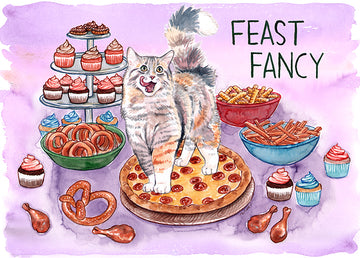 Feast Fancy by Megan Kott - Cat Culture Artist Series Puzzles