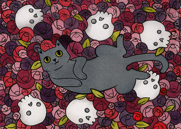 "Hardcore Kitty" by Danielle V. Designs - Cat Culture Artist Series Puzzles