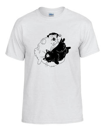 "Ying Yang Cats" - Exclusive Limited Edition Cat Culture Unisex T-Shirt by Niki Waters